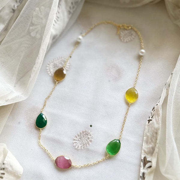 Cut stone Multi-shape necklace