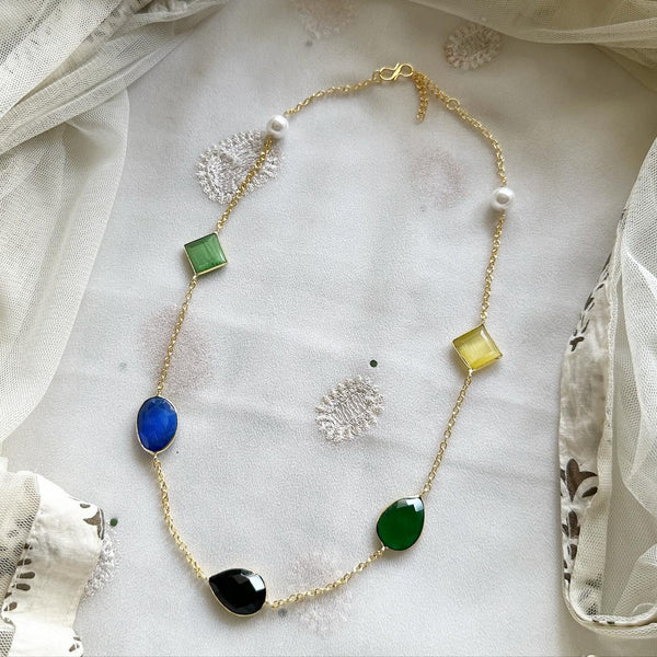 Cut stone Multi-colour necklace - Diamond