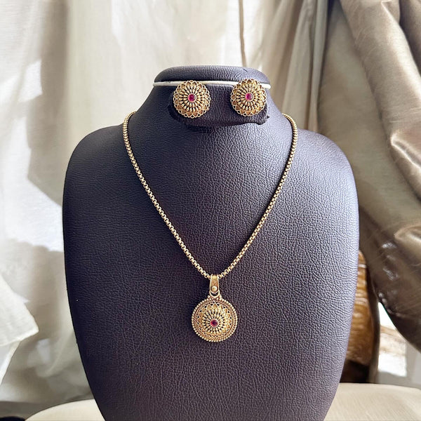 Chakra heart lace pendant short set - Adorna
