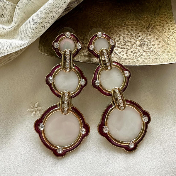 Mother of Pearl circles danglers