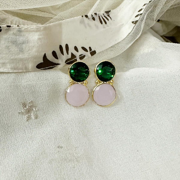 Double Dollops cut stone earrings