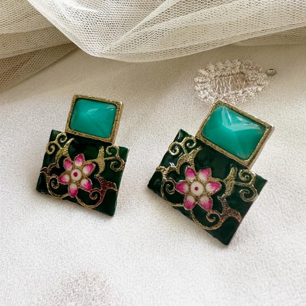 Rectangle Stack Enamel studs