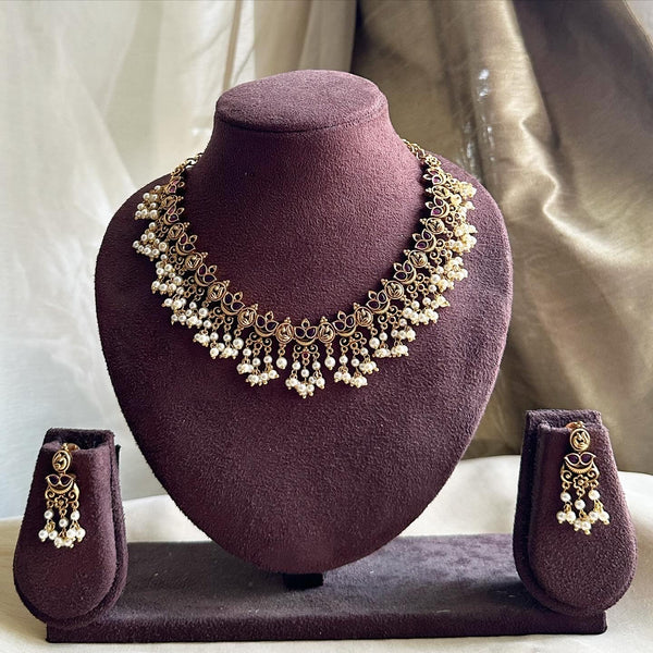 Antique Kemp Peacock Thilak gutta short set - Adorna