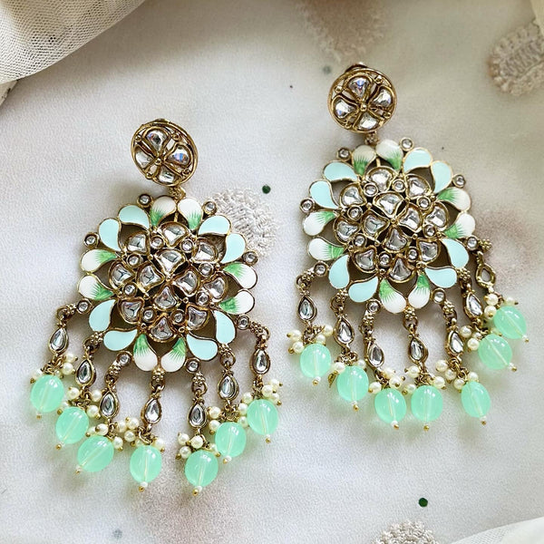 Enamel hand-painted cocktail earrings