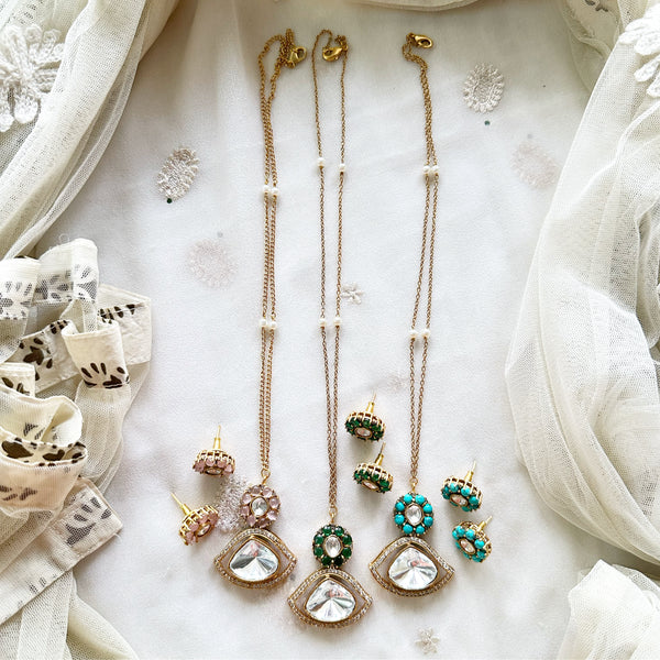 Zinta - Pretty Polki pendant set