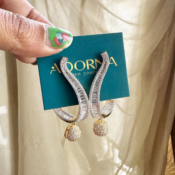 Cocktail spritzen curved earrings
