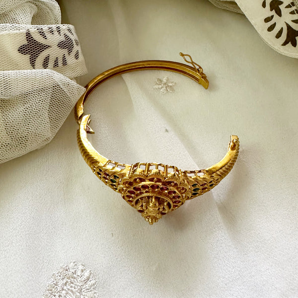 Lakshmi Floral Kemp Halo Kada/Bracelet