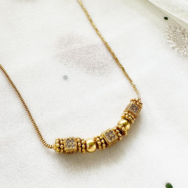 Cube Matte CZ thin neckpiece