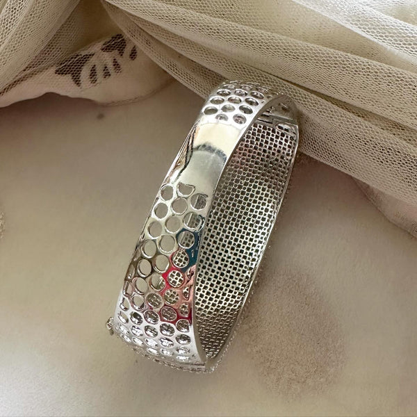 Silver CZ statement bracelet