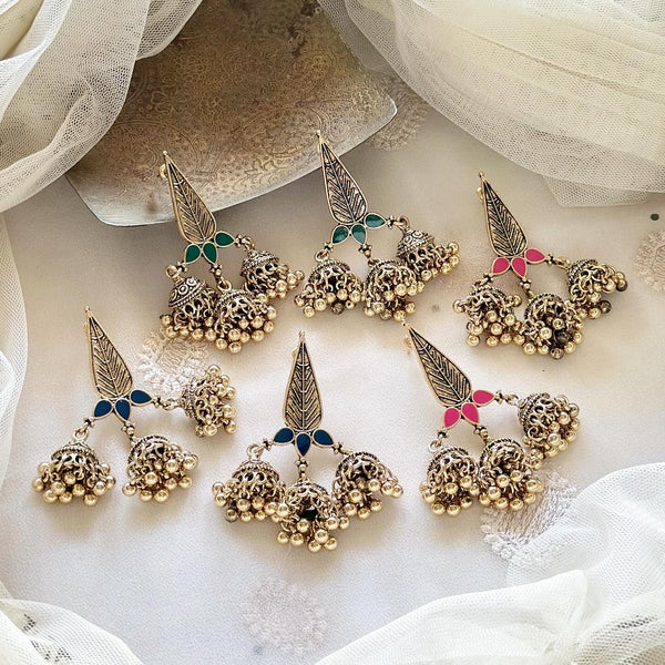 Thilak Antique Gold jumkha earrings