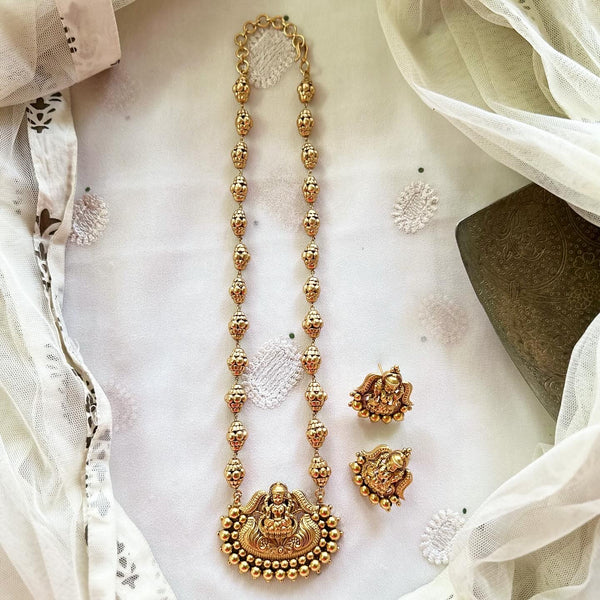 Pure matte Lakshmi beaded mala set