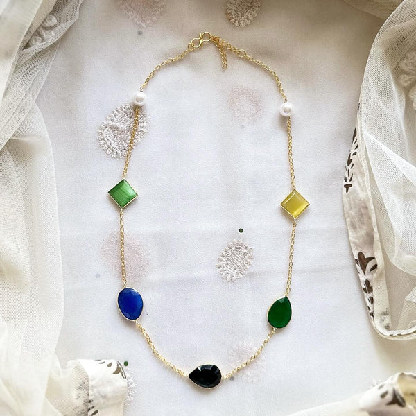 Cut stone Multi-colour necklace - Diamond