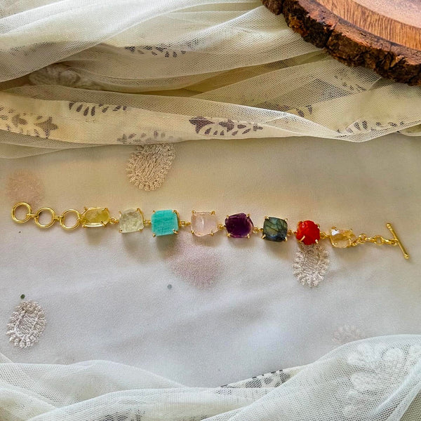 Raw stone bracelet