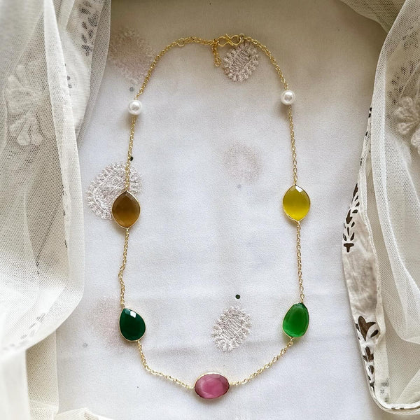 Cut stone Multi-shape necklace