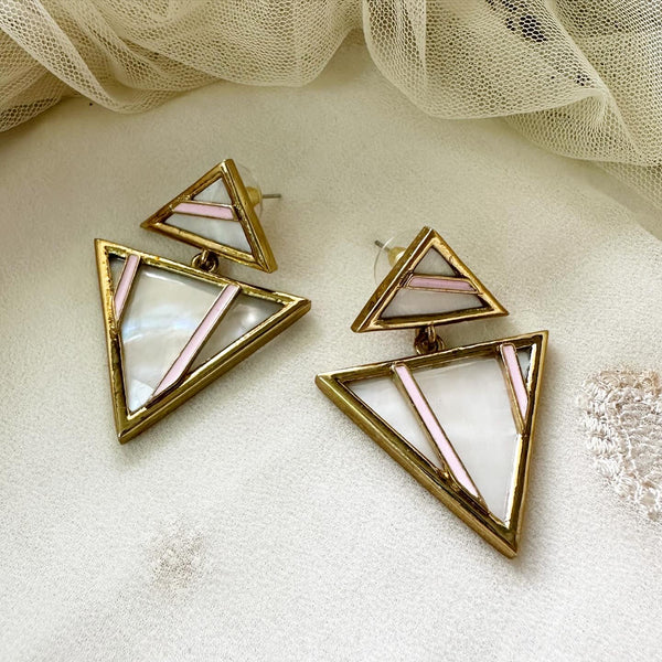 Mother of Pearl Trapeze earrings - Adorna