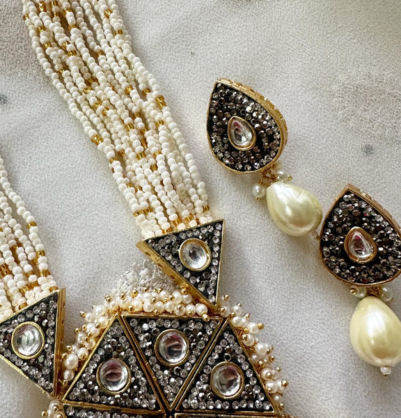 Victorian Sparkly sugar beaded hexa mala set