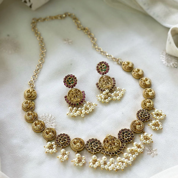 Antique Matte Lakshmi Kemp flower gutta short set