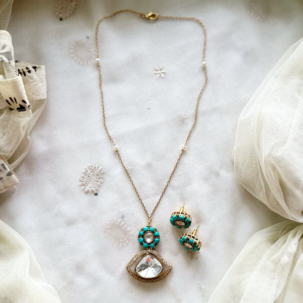 Zinta - Pretty Polki pendant set