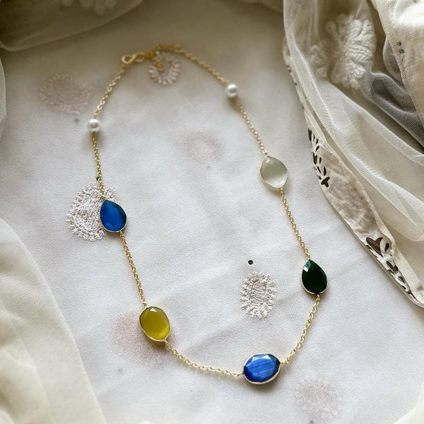 Cut stone Multi-shape necklace