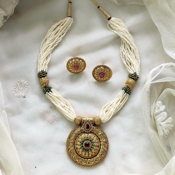Matte kemp Chakra Pearl bunch short set