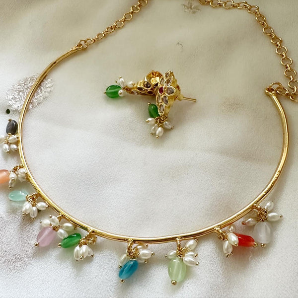Pastel Pink bead drops pipe set - Adorna