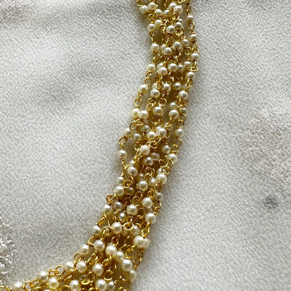 8 line Pearl mala - 24 inches