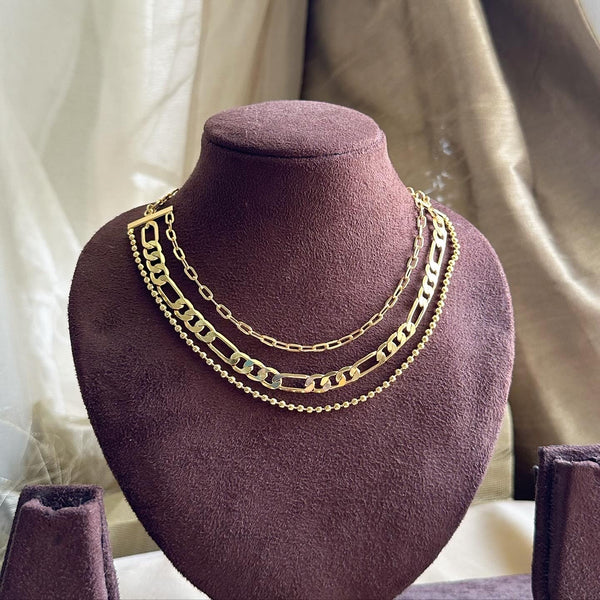 Gold Layered contemp neckpiece - Adorna