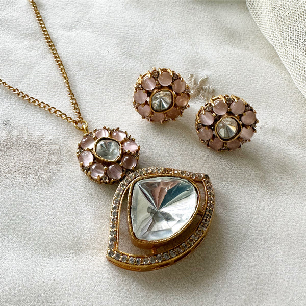 Zinta - Pretty Polki pendant set