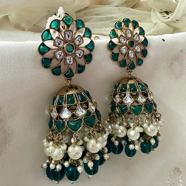 Serene floral jumkhas - Green