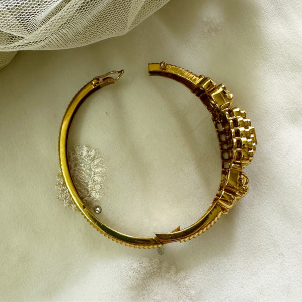 Square Kemp Double Peaocck kada/bracelet