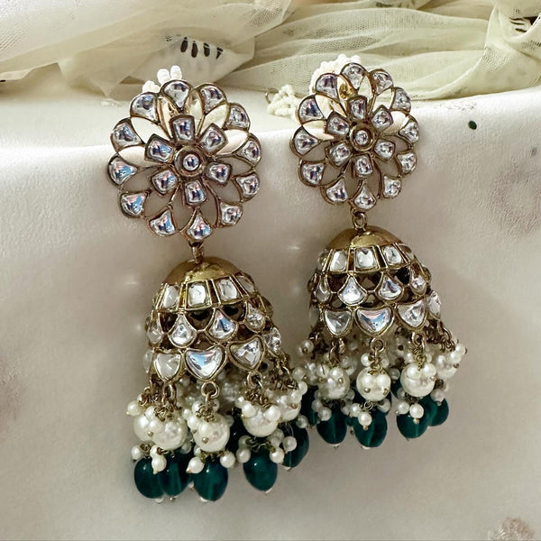 Serene floral jumkhas - White