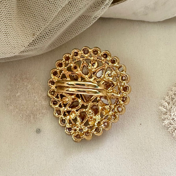 Mehendhi LCT Tear drop finger ring - size adjustable