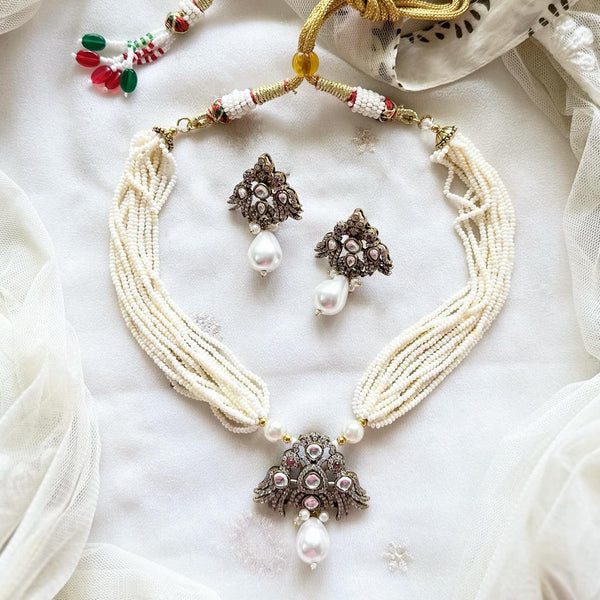 Victoria Peacock party choker set - Adorna
