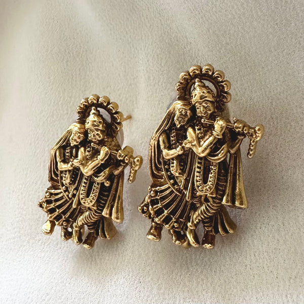 Radhe Krishna Antique matte studs