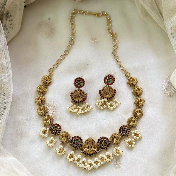 Antique Matte Lakshmi Kemp flower gutta short set