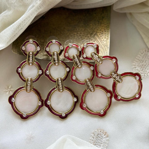 Mother of Pearl circles danglers