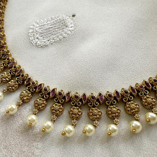 Bridal Antique Peacock floral Lakshmi coin hipchain