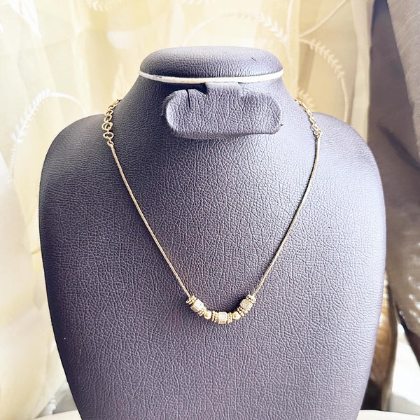 Cube Matte CZ thin neckpiece
