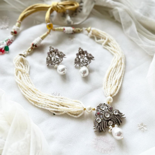 Victoria Peacock party choker set - Adorna