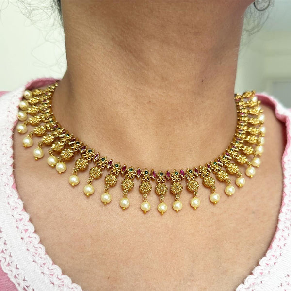 Antique matte Kemp Curved paisley mottu short set