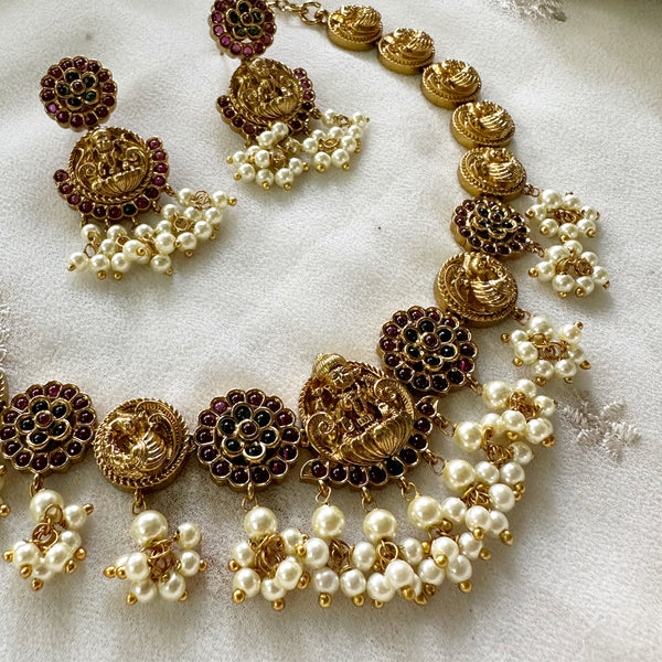 Antique Matte Lakshmi Kemp flower gutta short set