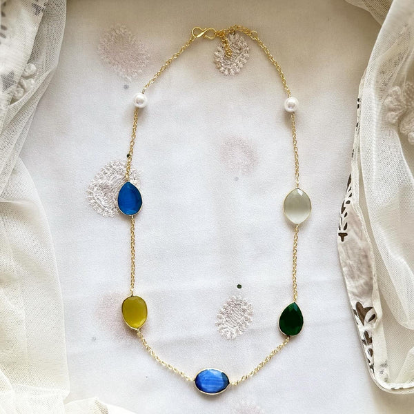 Cut stone Multi-shape necklace