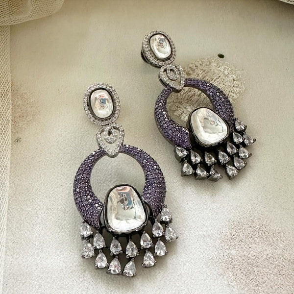 Polki CZ Chaand party earrings