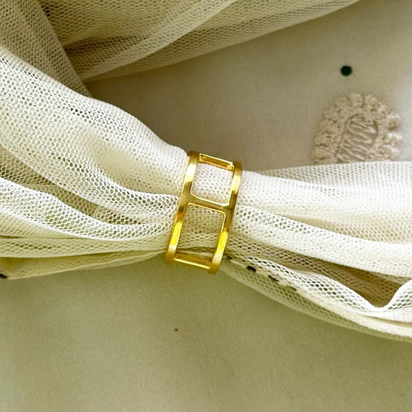 Bridges gold contemp finger ring (size adjustable)