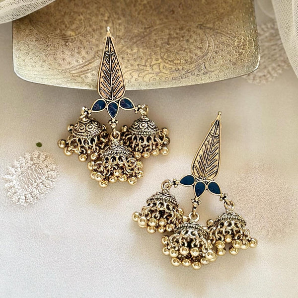 Thilak Antique Gold jumkha earrings