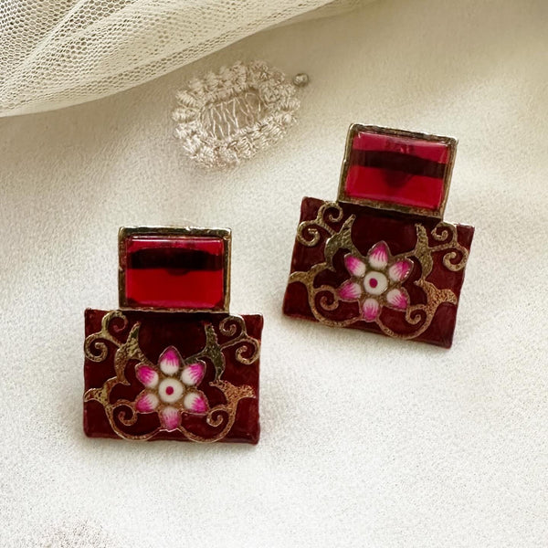 Rectangle Stack Enamel studs