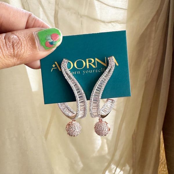 Cocktail spritzen curved earrings