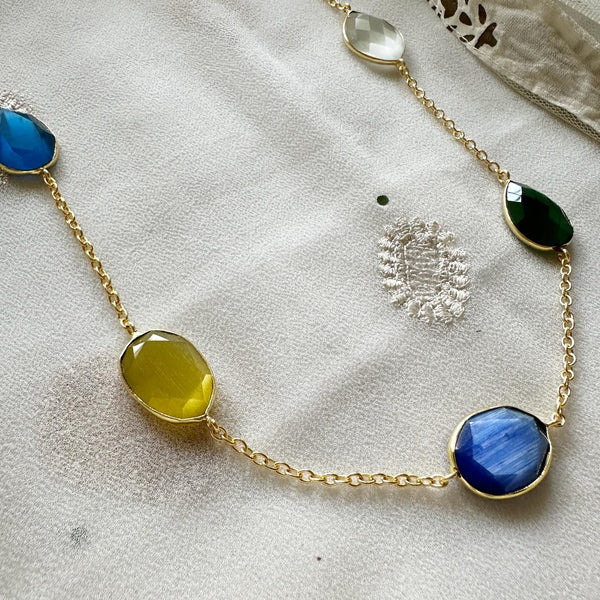 Cut stone Multi-shape necklace