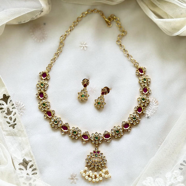 Traditional Attigai floral bloom short set - Adorna
