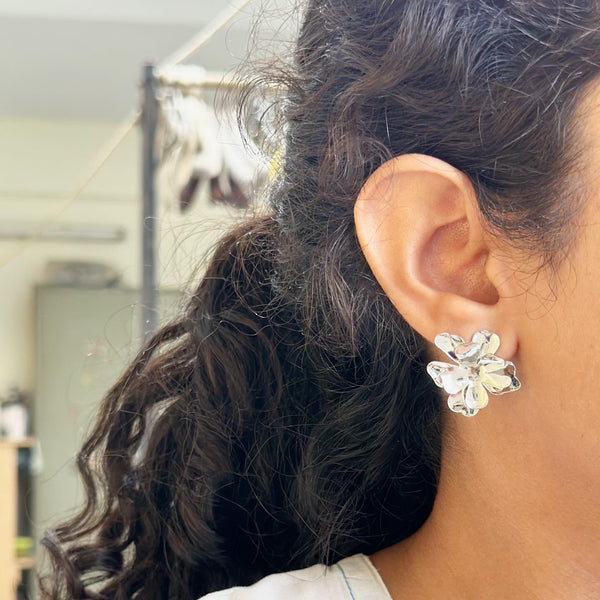 Layered flower studs